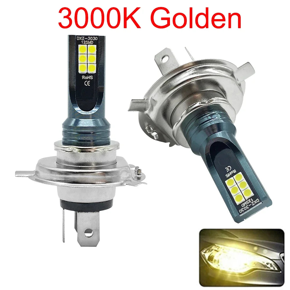 2Pcs H4 H7 LED Headlight H11 H8 H9 H10 H1 H3 Car Fog Light Bulbs 9005 9006 Auto Driving Running Lamps 12000LM 80W 12V