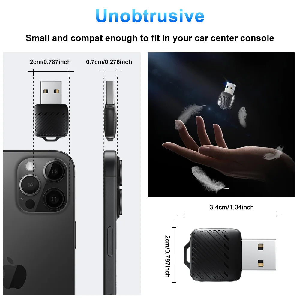 CarlinKit Mini Wireless CarPlay Adapter 2025 New Android Auto Wireless Dongle Wifi 5.8G Auto Connect Box Support Spotify Music
