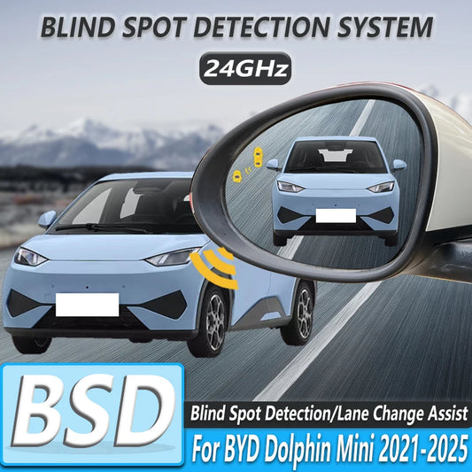 Car Blind Spot Monitoring For BYD Dolphin Mini 2021-2025 BSD Radar Detection System Microwave Sensor Assistant Driving Security