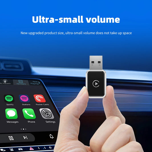 2025 New Wireless CarPlay & Android Auto Adapter – Ultra-Compact | 5GHz WiFi & Bluetooth 5.0 | Voice Control | For Factory-Wired