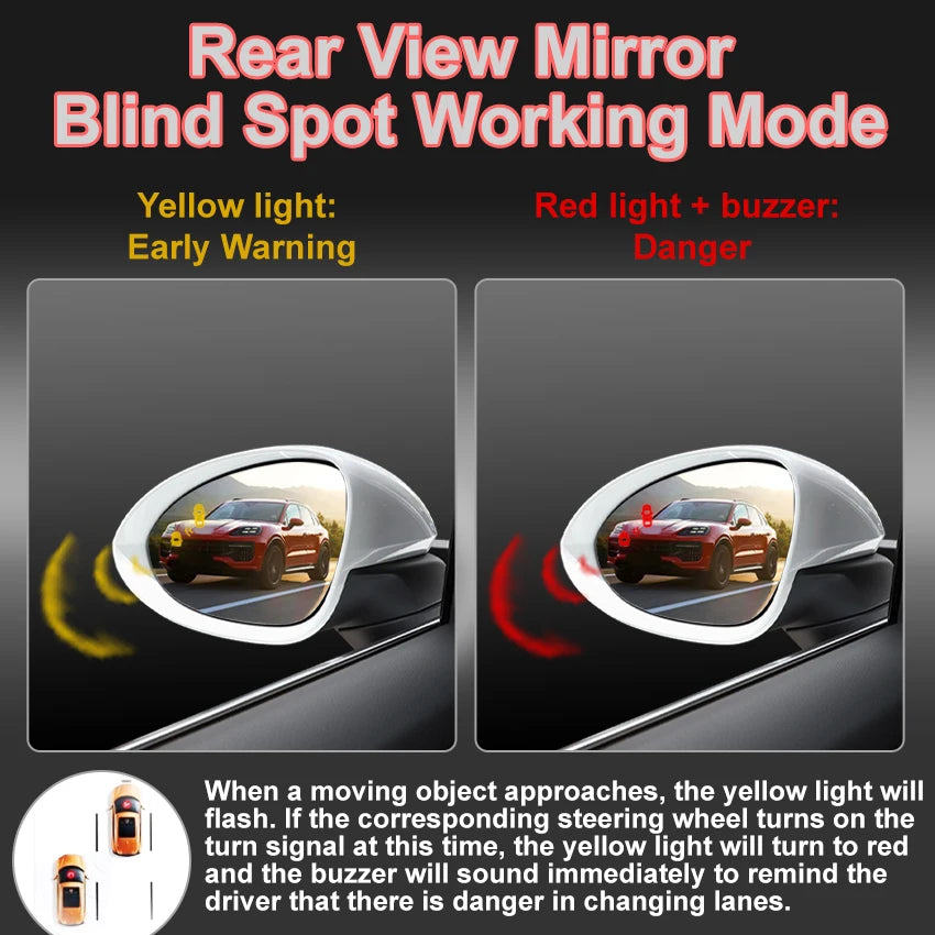 Car Alarm Mirror Blind Spot Monitoring System BSD BSA BSM Driving Change Lane Aided For Honda Jade 2017 to 2022 Smart Car System