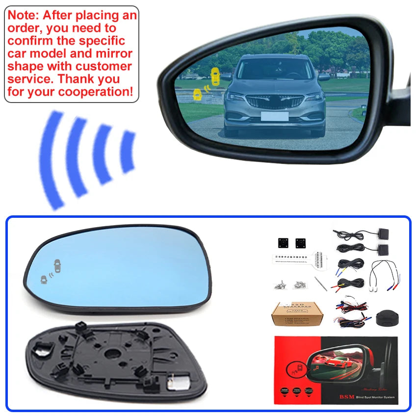 Car Smart Blind Spot Detection System BSD BSM BSA Driving Warning Safety Radar For Buick GL6 2018 to 2025 Lane Change Assist