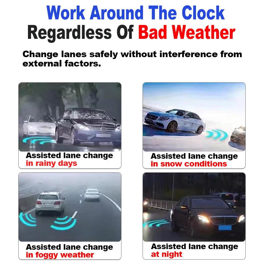 Car Smart Blind Spot Detection System BSD BSM BSA Driving Warning Safety Radar For Buick GL6 2018 to 2025 Lane Change Assist