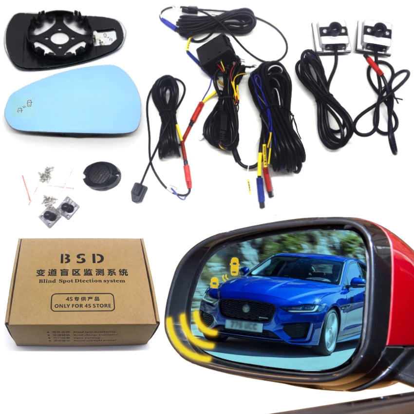 Car Blind Spot Monitoring For Jaguar XE 2015 to 2020 BSD BSM Radar Detection System Microwave Sensor Assistant Driving Security