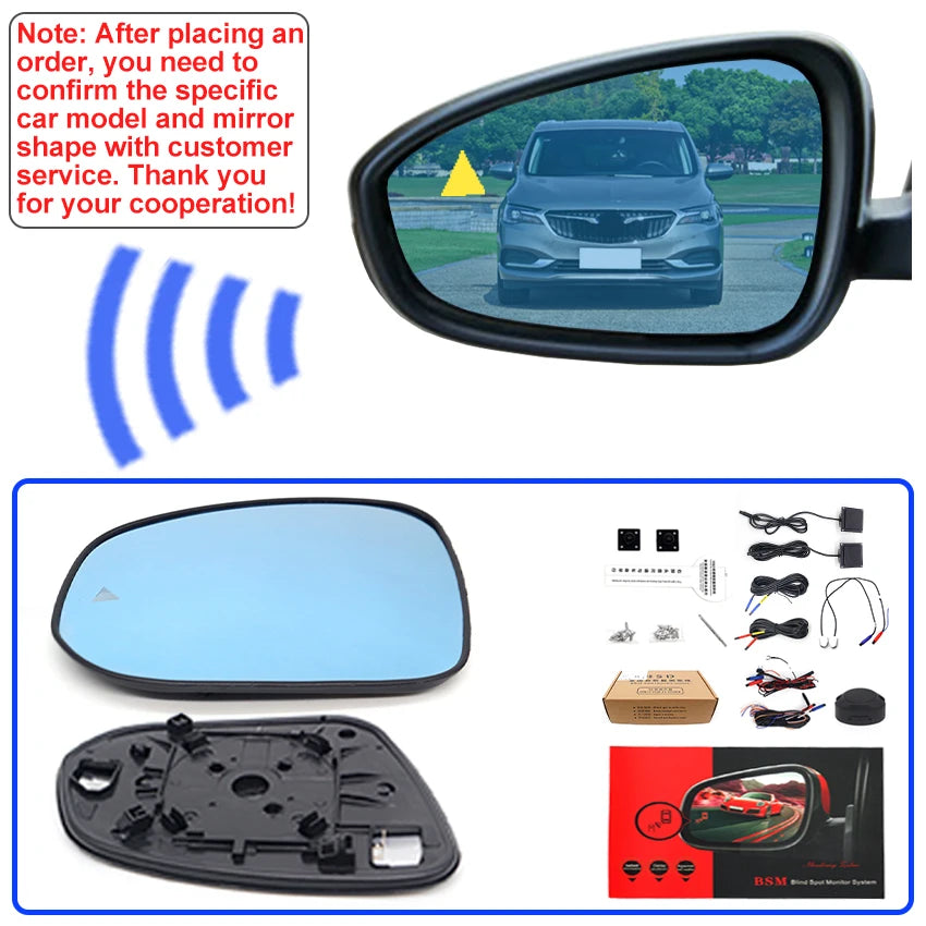 Car Smart Blind Spot Detection System BSD BSM BSA Driving Warning Safety Radar For Buick GL6 2018 to 2025 Lane Change Assist