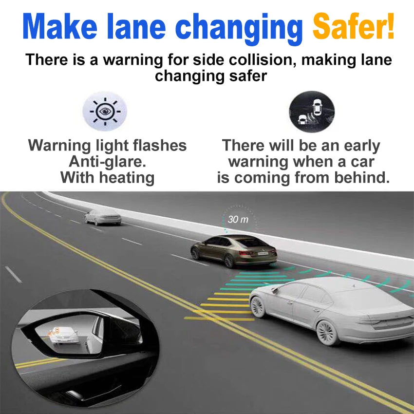 Car Smart Blind Spot Detection System BSD BSM BSA Driving Warning Safety Radar For Buick GL6 2018 to 2025 Lane Change Assist