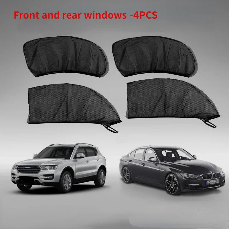 2/4pc NEW Mesh Sun Visor Protection Window Films Car Sun Shade Styling Accessories  Auto UV Protect Curtain Side Window Sunshade