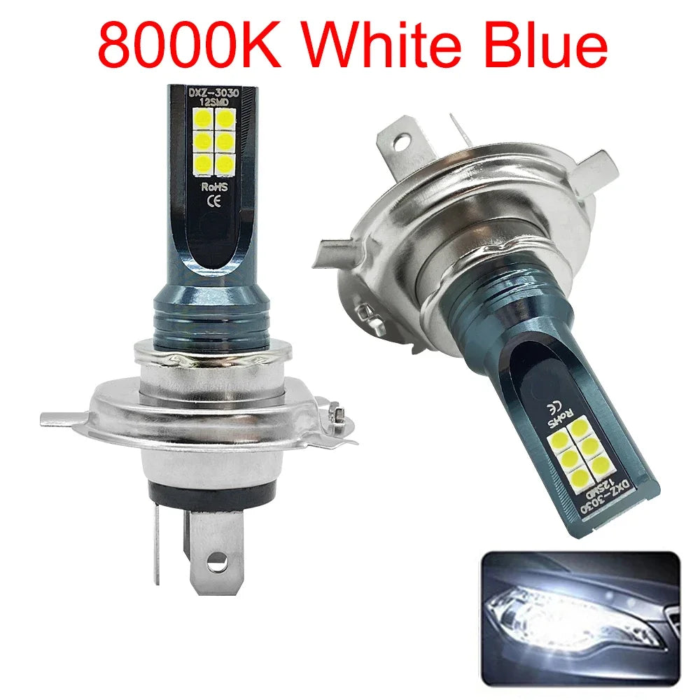 2Pcs H4 H7 LED Headlight H11 H8 H9 H10 H1 H3 Car Fog Light Bulbs 9005 9006 Auto Driving Running Lamps 12000LM 80W 12V