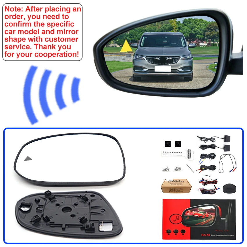 Car Smart Blind Spot Detection System BSD BSM BSA Driving Warning Safety Radar For Buick GL6 2018 to 2025 Lane Change Assist