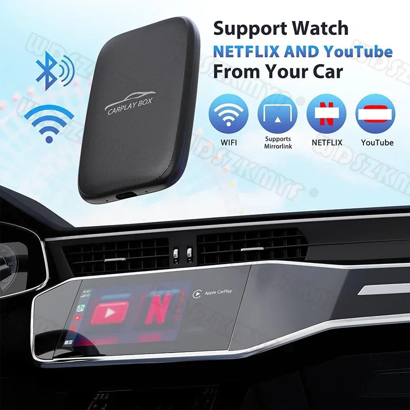 5 in 1 Carplay Ai Box Android Auto Wireless Carplay Adapter Carplay Car Multimedia Player Auto Connect For YouTube Netflix