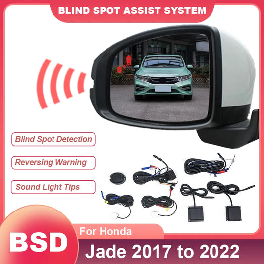 Car Alarm Mirror Blind Spot Monitoring System BSD BSA BSM Driving Change Lane Aided For Honda Jade 2017 to 2022 Smart Car System