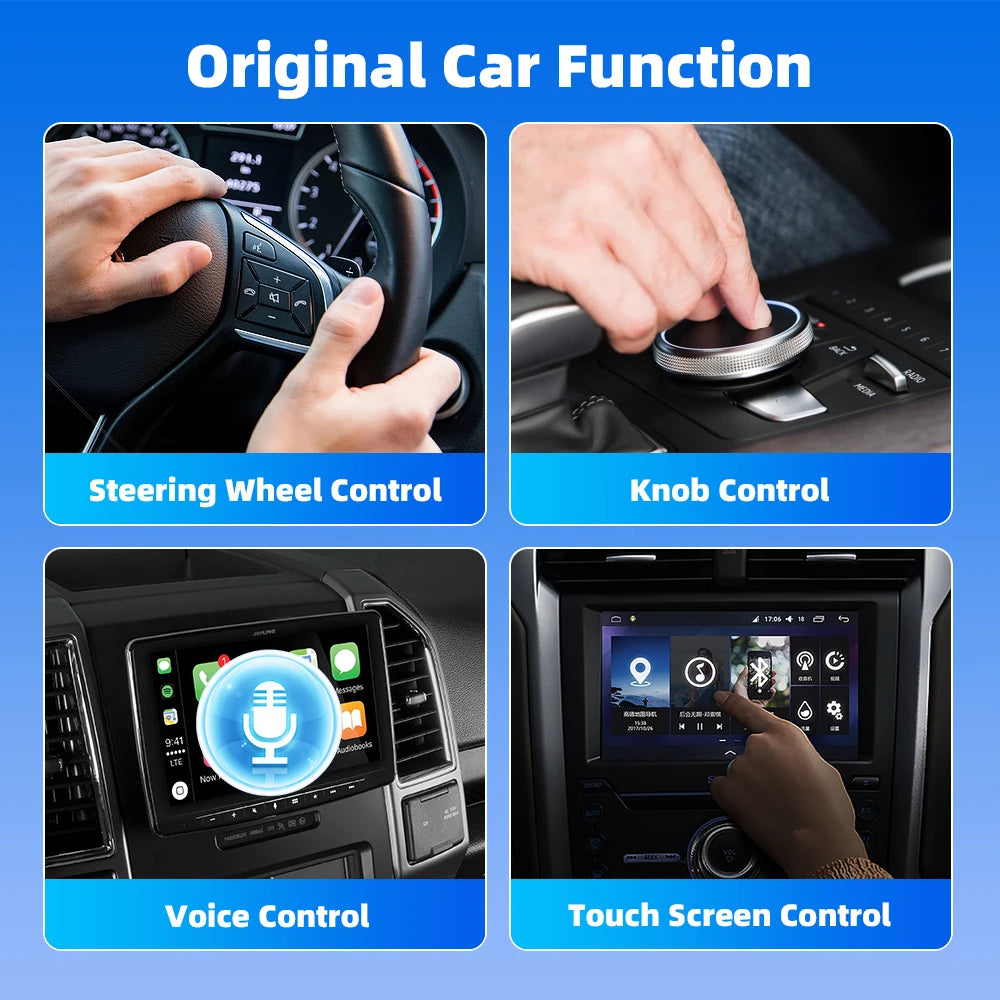 2025 New Wireless CarPlay & Android Auto Adapter – Ultra-Compact | 5GHz WiFi & Bluetooth 5.0 | Voice Control | For Factory-Wired