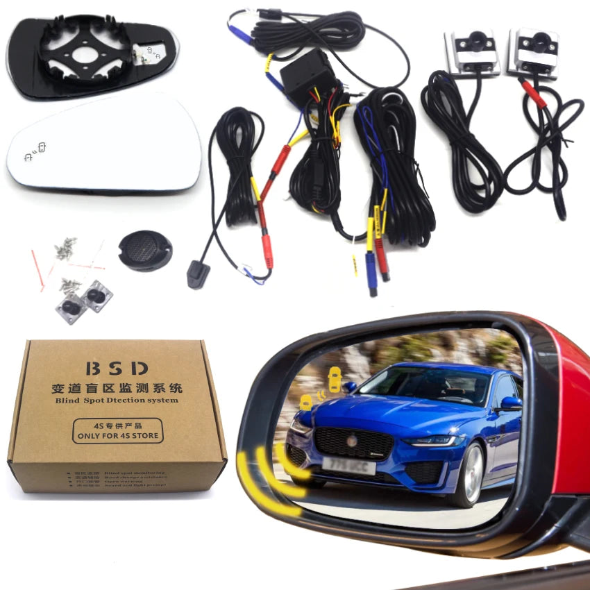 Car Blind Spot Monitoring For Jaguar XE 2015 to 2020 BSD BSM Radar Detection System Microwave Sensor Assistant Driving Security