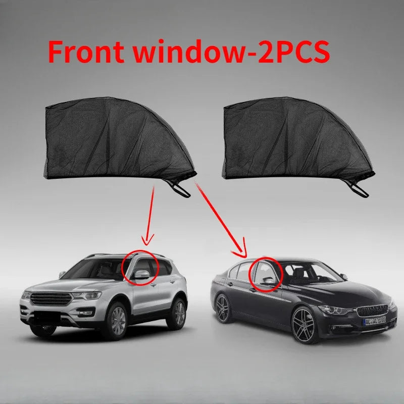 2/4pc NEW Mesh Sun Visor Protection Window Films Car Sun Shade Styling Accessories  Auto UV Protect Curtain Side Window Sunshade