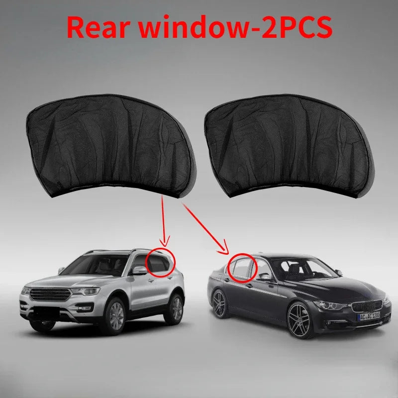 2/4pc NEW Mesh Sun Visor Protection Window Films Car Sun Shade Styling Accessories  Auto UV Protect Curtain Side Window Sunshade