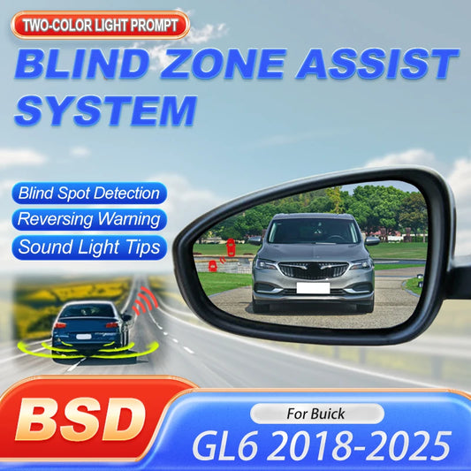Car Smart Blind Spot Detection System BSD BSM BSA Driving Warning Safety Radar For Buick GL6 2018 to 2025 Lane Change Assist